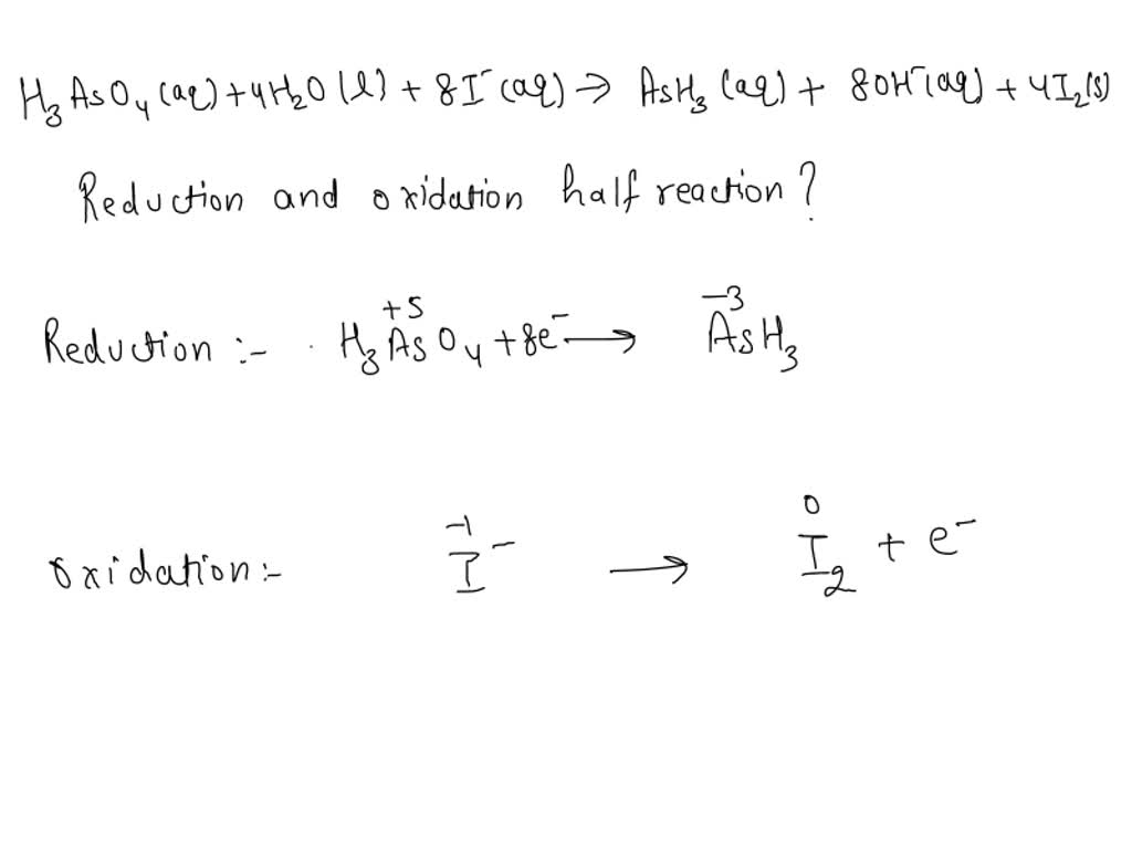 SOLVED Write balanced halfreactions for the following redox reaction
