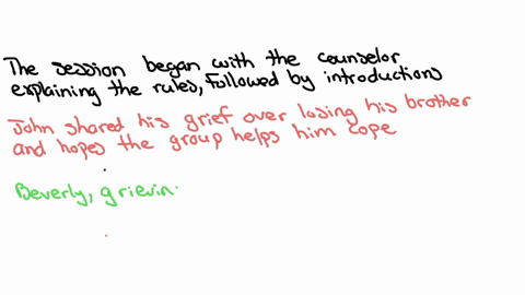 re-word-this-paragraph-the-first-thing-happened-in-this-group-the-counselor-went-over-her-rules-and-then-the-group-went-around-and-introduced-their-self-and-whatever-else-they-wanted-to-share-john-los