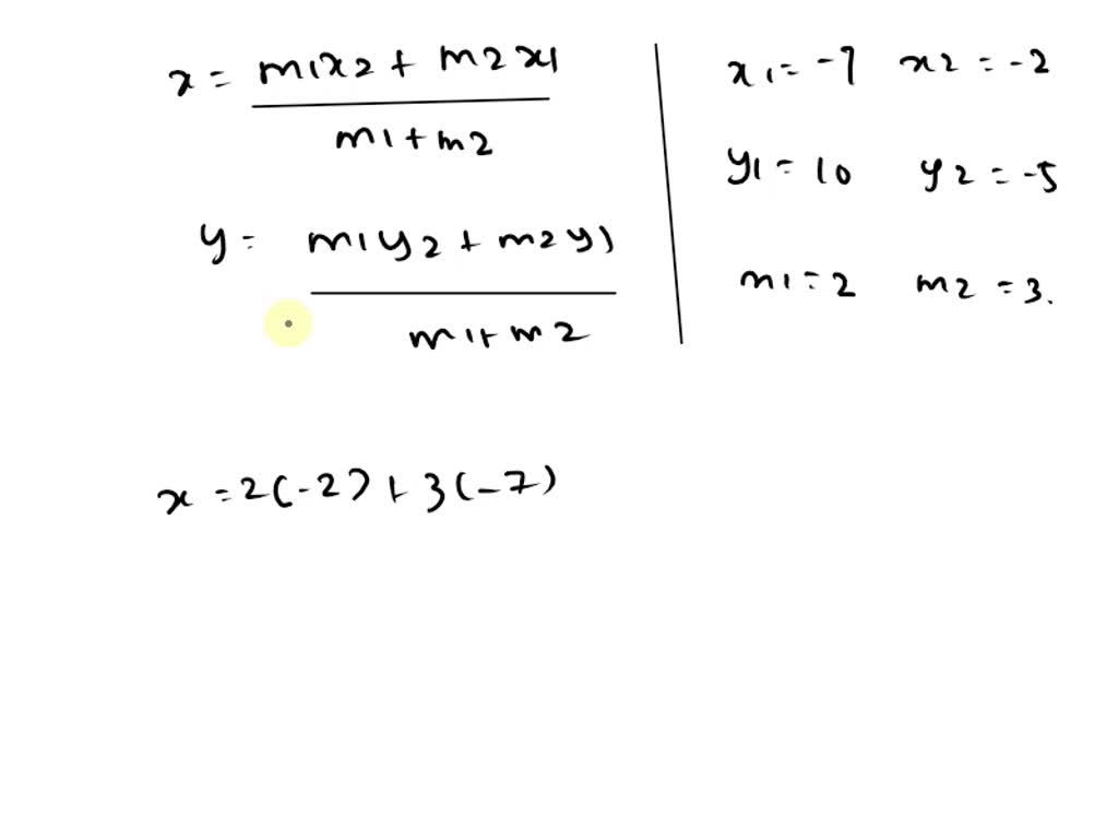 SOLVED What are the coordinates of the point on the directed line