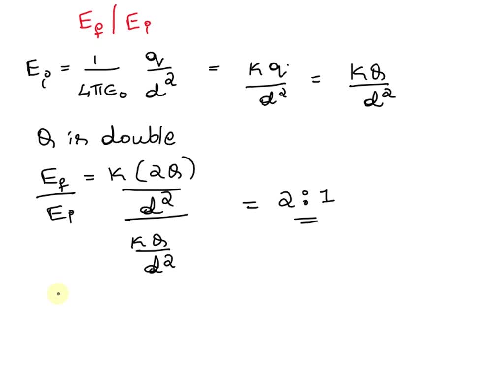 SOLVED Part A What is the ratio Ef / Ei of the final electric field