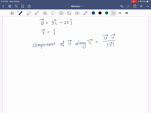 find-the-component-of-u-along-v-u-3i-22j-v-j