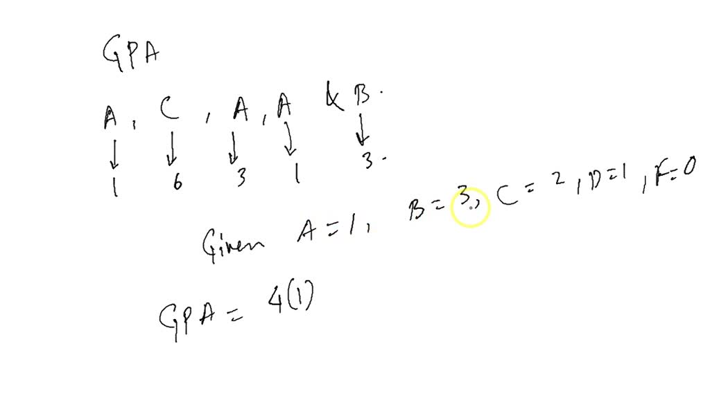 SOLVED: A Student Earned Grades Of C, A, B, And A. Those Courses Had ...