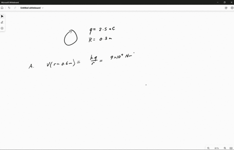 a-total-electric-charge-of-250-nc-is-distributed-uniformly-over-the-surface-of-a-metal-sphere-with-a-radius-of-300-cm-the-potential-is-zero-at-a-point-at-infinity-a-find-the-value-of-the-pot-09972
