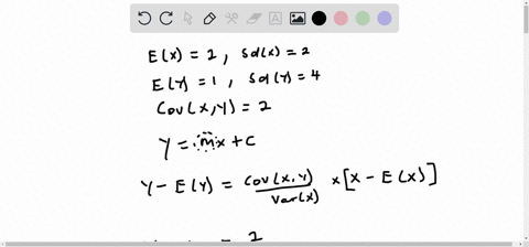 x-has-mean-and-standard-deviation-2-and-2-while-y-has-a-mean-and-standard-deviation-of-1-and-4-the-covariance-of-x-and-y-is-2-so-the-slope-of-the-regression-line-of-y-on-x-is-47138