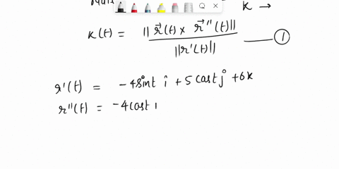 find-the-curvature-and-the-radius-of-curvature-at-the-stated-point-tt-rt4costi5sintj6tk-t-2-note-enter-the-exact-simplified-answers-k-31813