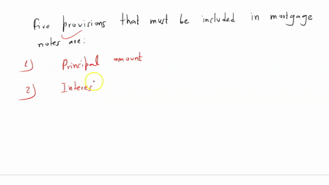 list-five-provisions-that-must-be-included-in-mortgage-notes