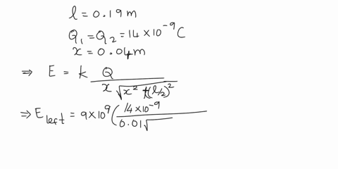 two-19-cm-long-thin-glass-rods-uniformly-charged-to-14nc-are-placed-side-by-side-40-cm-apart-what-are-the-electric-field-strengths-e1-e2-and-e3-at-distances-10-cm-20-cm-and-30-cm-to-the-righ-44166