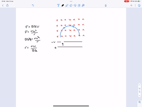 electrons-mass-m-charge-e-are-accelerated-from-rest-through-a-potential-difference-v-and-are-then-deflected-by-a-magnetic-field-b-that-is-perpendicular-to-their-velocity-the-radius-of-the-re-34774