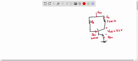 for-the-given-circuit-solve-for-ic-beta-rb-and-vcc-vcc-22kq-vce-72-v-ib-20-ha-ie-4ma-66982