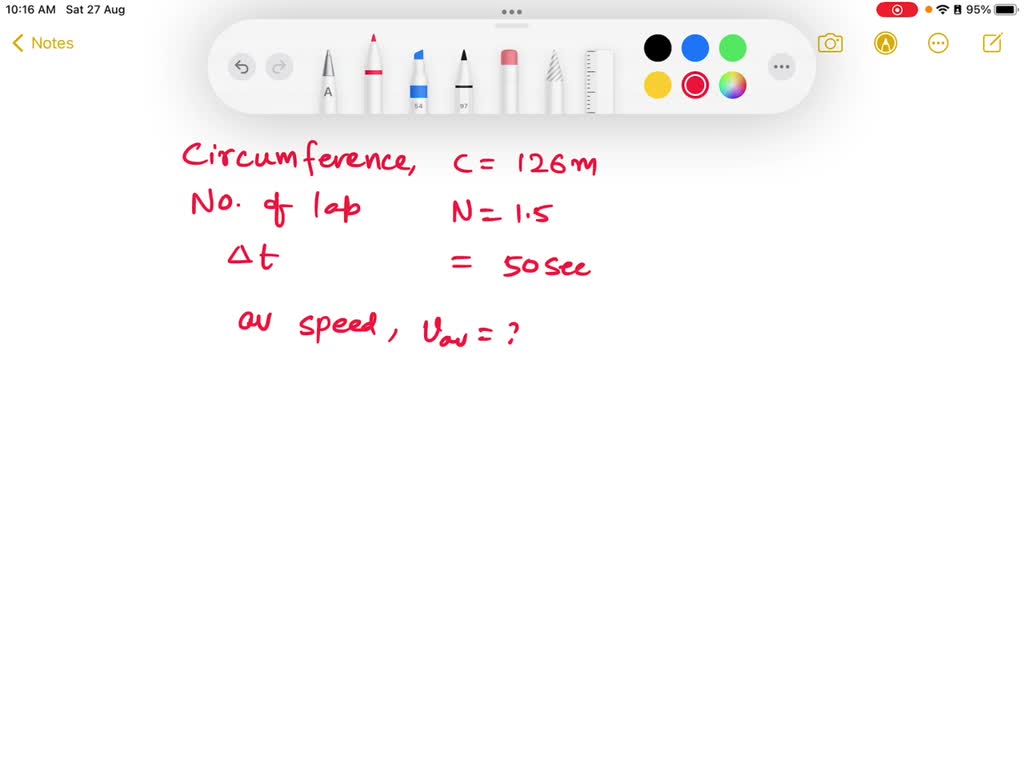 SOLVED A runner Travels 1.5 laps around a circular track in a time of