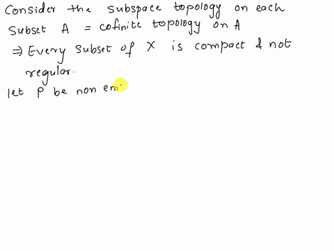 let-x-be-an-infinite-set-with-cofinite-topology-show-that-x-is-not-rgular-60155