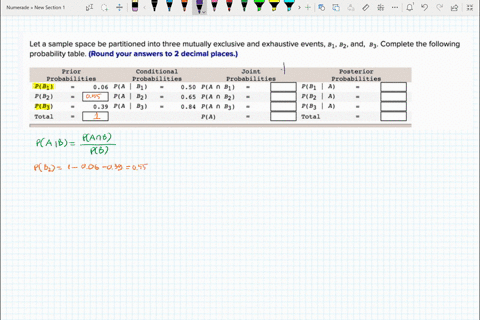 let-a-sample-space-be-partitioned-into-three-mutually-exclusive-and-exhaustive-events-_-b1-b2-_-and-b3-complete-the-following-probability-table-round-your-answers-to-2-decimal-places-prior-c-39147