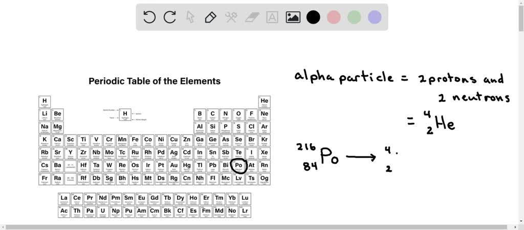 SOLVED Enter The Nuclear Equation For The Alpha Decay Of Polonium 216 21684Po 