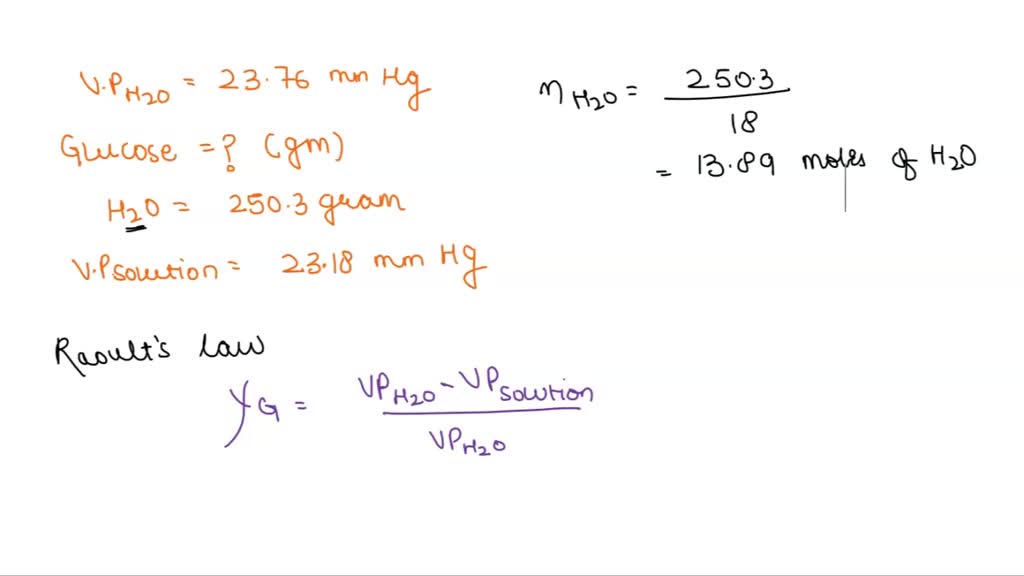 SOLVED: The vapor pressure of water is 23.76 mm Hg at 25 °C. A ...