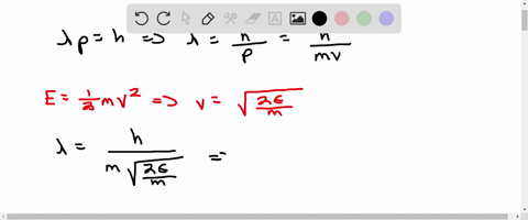 the-kinetic-energy-ke-of-a-beam-of-electrons-accelerated-through-a-potential-v-equals-the-energy-of-a-photon-of-wavelength-5460-nm-find-the-de-broglie-wavelength-associated-with-this-beam-of-64095