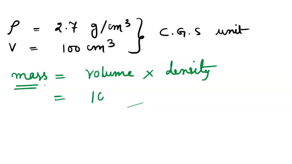 SOLVED The density of a sample of an unknown solid is 17.7g/cm^3