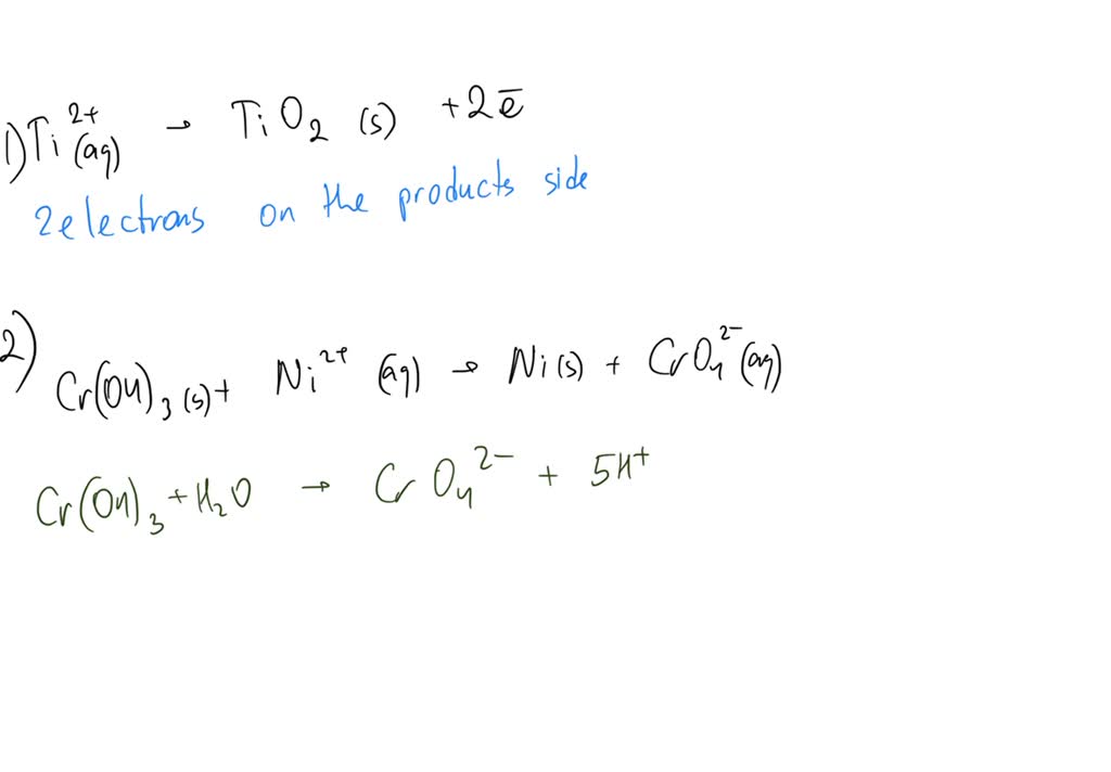 SOLVED: When the following half reaction is balanced, how many ...