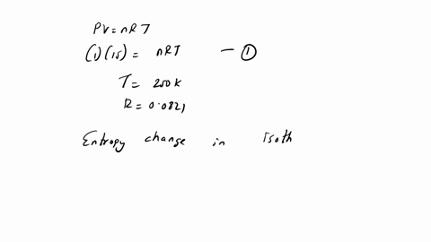 a-sample-of-carbon-dioxide-that-initially-occupies-150-dm3-at-250-k-and-100-atm-is-compressed-isothermally-into-what-volume-must-the-gas-be-compressed-to-reduce-its-entropy-by-100-j-k-1-16551
