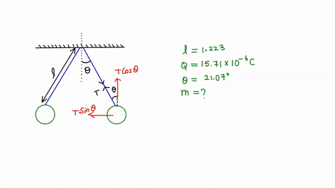 two-balls-have-the-same-mass-and-the-same-charge-1571-mu-mathrmc-they-hang-from-the-ceiling-on-strin-99173