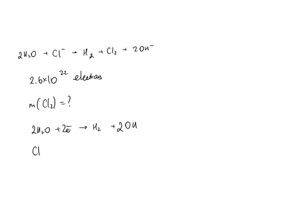 SOLVED: The electrolysis of an aqueous solution of NaCl has the overall ...