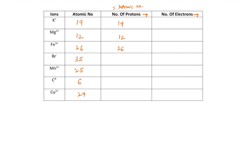 give-the-number-of-protons-and-electrons-in-each-of-the-following-common-ions-k-mg-2-fe3-br-mnc4-cuz-34675