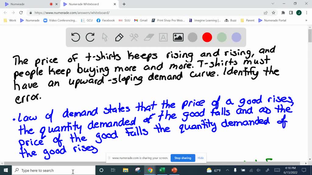 SOLVED: The price of T-shirts keeps rising and rising, and people keep