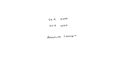 find-the-absolute-change-and-the-relative-change-in-the-following-case-the-per-person-consumption-of-meat-in-a-certain-country-decreased-from-749-pounds-in-2000-to-479-pounds-in-2020-the-absolute-chan