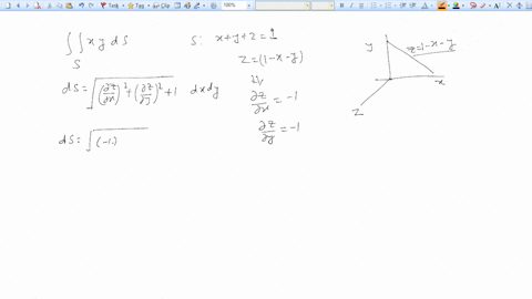 evaluate-the-surface-integral-f-xy-ds-where-is-part-of-the-plane-xyz-1-that-lies-in-the-first-octant-91529