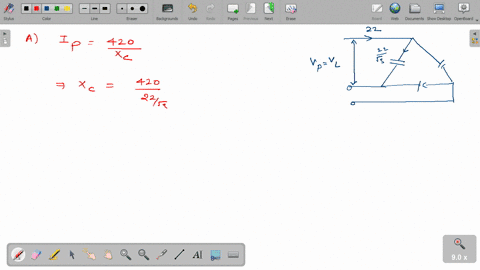 a-three-identical-capacitors-are-connected-in-delta-to-a-420v-50hz-3-phase-supply-if-the-line-current-is-22a-determine-the-capacitance-of-each-of-the-capacitors-1-marks-b-three-coils-each-ha-48895