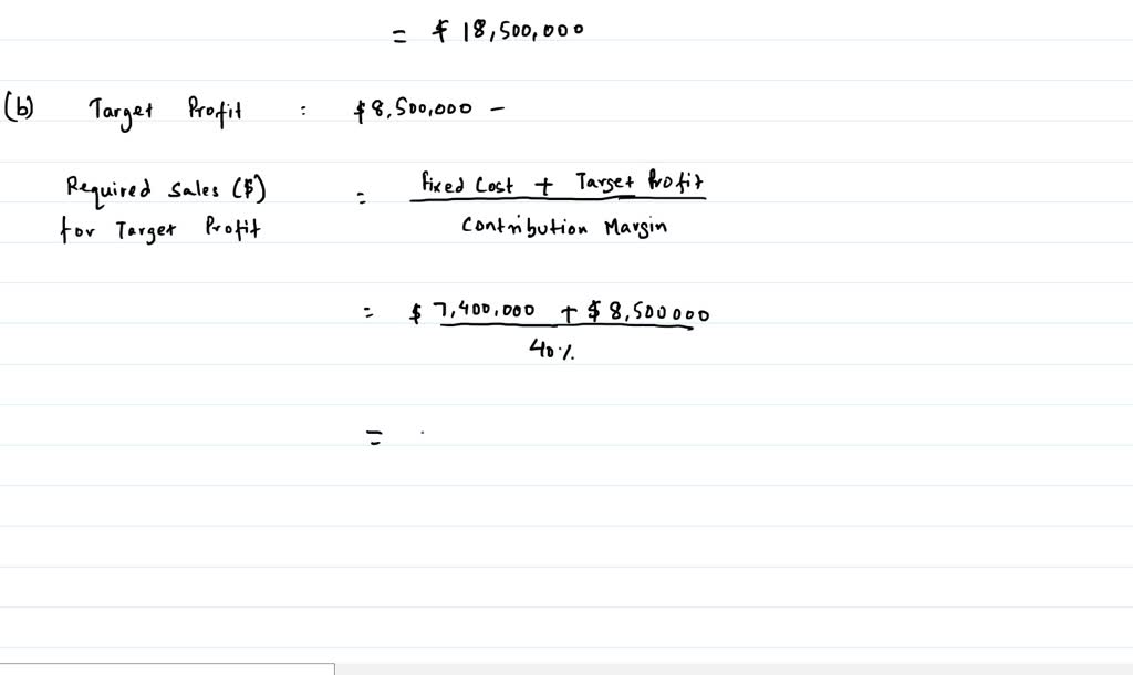 SOLVED: Texts: A) Calculate The Break-even Point In (1) Sales Dollars ...