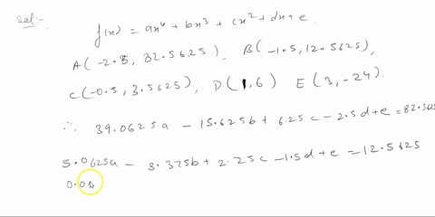 question-2-8-points-the-graph-of-the-function-fx-ax4-bx3-cx2-dx-e-passes-through-the-points-25-825625-15-125625-05-35625-1-6-and-3-24-determine-the-constants-a-b-c-d-and-e-write-a-system-of-99736