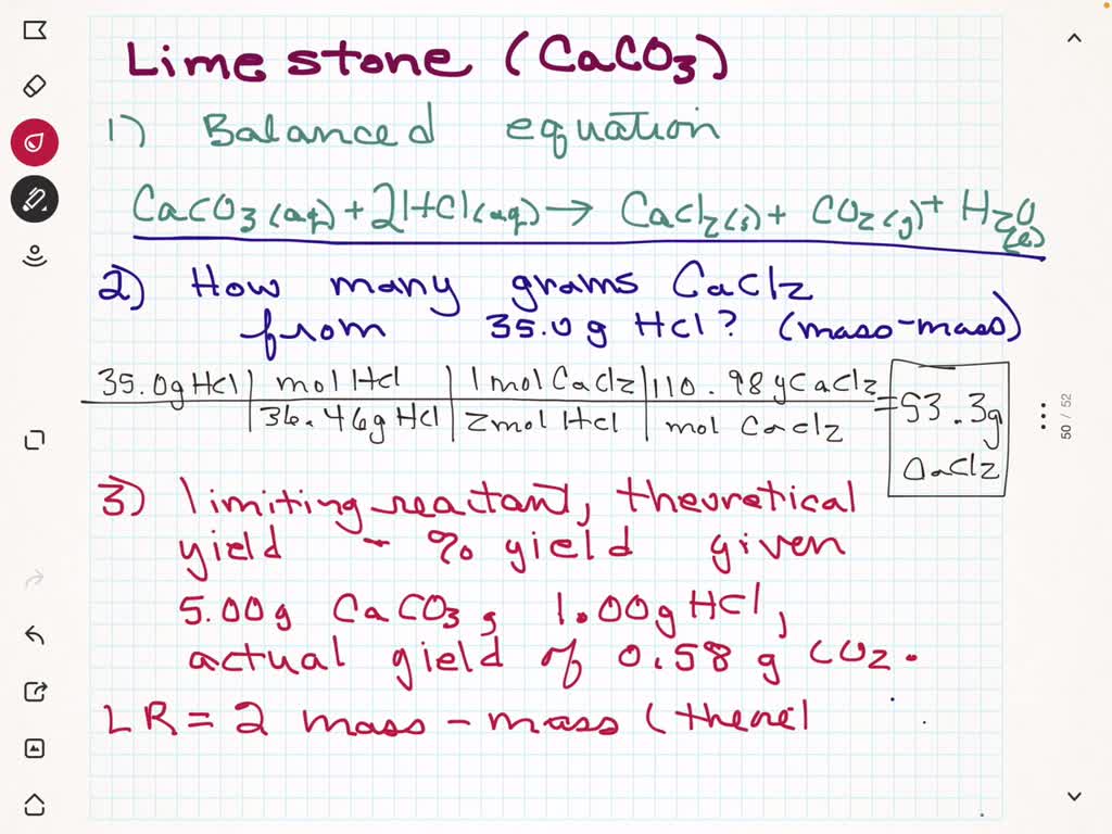 SOLVED Limestone is made predominantly of calcium carbonate