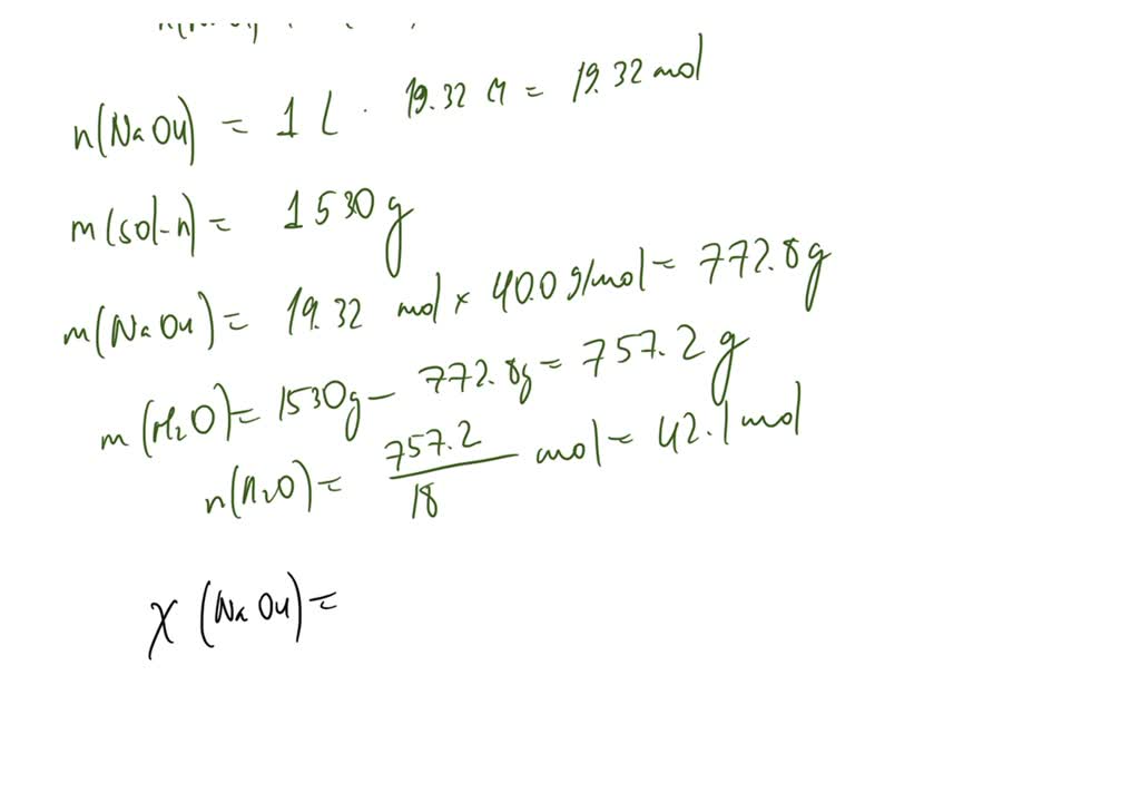 SOLVED: NaOH is commonly sold as an aqueous solution that is 19.32 M