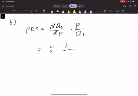 question-2-20-marks-the-supply-and-demand-functions-for-a-product-are-defined-as-qs-90-5p-and-qd-250-10p-a-find-the-equilibrium-price-and-quantity-5-marks-b-find-the-pes-associated-with-a-small-chan-2