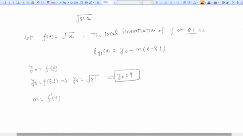 6-points-use-local-linearization-to-approximate-812-as-follows-let-fc-where-m-the-local-linearization-of-f-at-81-is-l81-c-yo-mr-_-81-118-and-yo-using-this_-we-find-our-approximation-812-81-8-69593