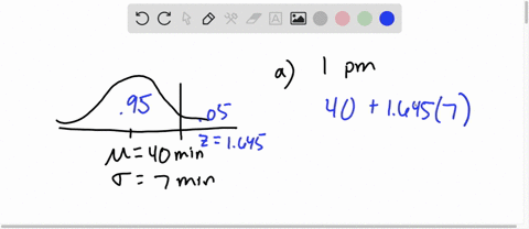 3-suppose-that-the-travel-time-from-your-home-to-your-office-is-normally-distributed-with-a-mean-of-40-minutes-and-a-standard-deviation-of-7-minutes-if-you-want-to-be-95-percent-certain-that-79543