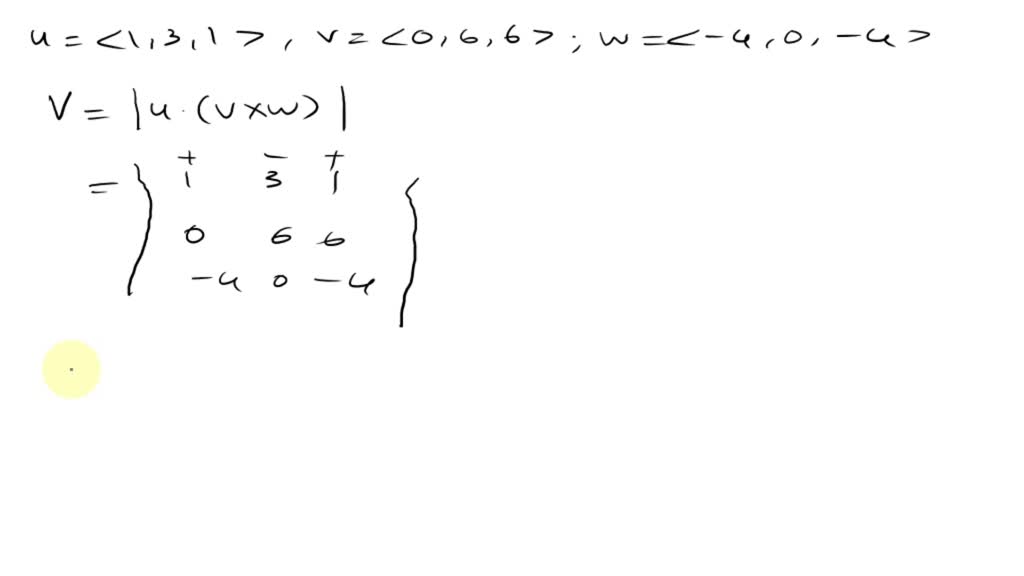 Solved Use The Triple Scalar Product To Find The Volume Of The Parallelepiped Having Adjacent 8519