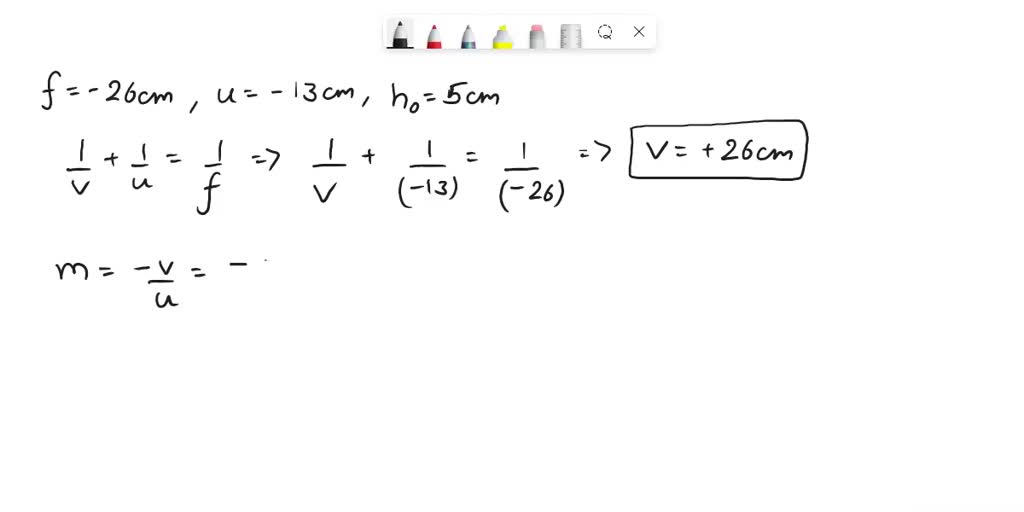 SOLVED A concave cosmetic mirror has a focal length of 26 cm . A 5.0