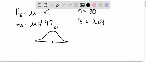 instead-of-doing-one-sided-test-in-the-above-problem-we-decided-to-use-the-following-two-sided-test-h0-47-h1-47-the-z-test-statistic-from-a-sample-of-n-30-observations-was-calculated-and-it-was-z-204-
