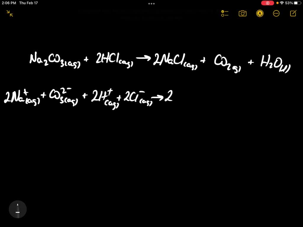 Solved The Net Ionic Equation Describing The Reaction Between Aqueous Na2co3 And Aqueous 6901