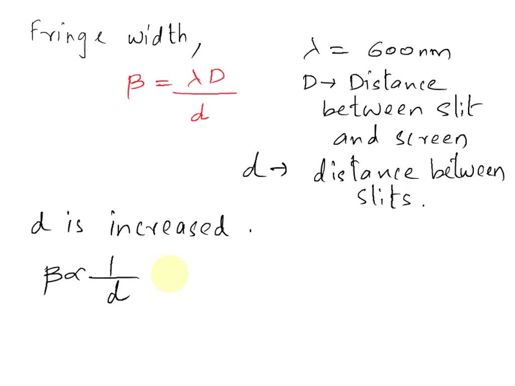 SOLVED The figure shows the interference pattern obtained in a double