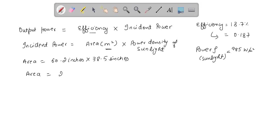 A 400 watt module measures 66.5 by 41.1. Calculate the watts per square