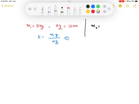 block-of-mass-kg-is-hung-from-spring-causing-to-stretch-12-em-to-equilibrium-position-shown-the-kg-block-is-then-replaced-by-kg-block-and-the-new-block-is-released-from-the-position-shown-at-10347