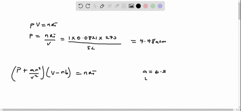 use-the-van-der-waals-equation-and-the-ideal-gas-equation-to-calculate-the-pressure-exerted-by-1000-mol-of-cl2-in-a-volume-of-5000-l-at-a-temperature-of-2730-k-explain-why-the-two-values-are-different