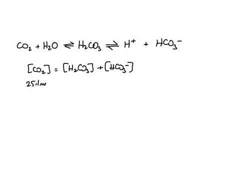 calculate-the-ph-of-a-blood-plasma-sample-with-a-total-co2-concentration-of-251-mm-mm-and-bicarbonate-concentration-of-226-mm-mm-the-pka-of-carbonic-acid-is-61-26932