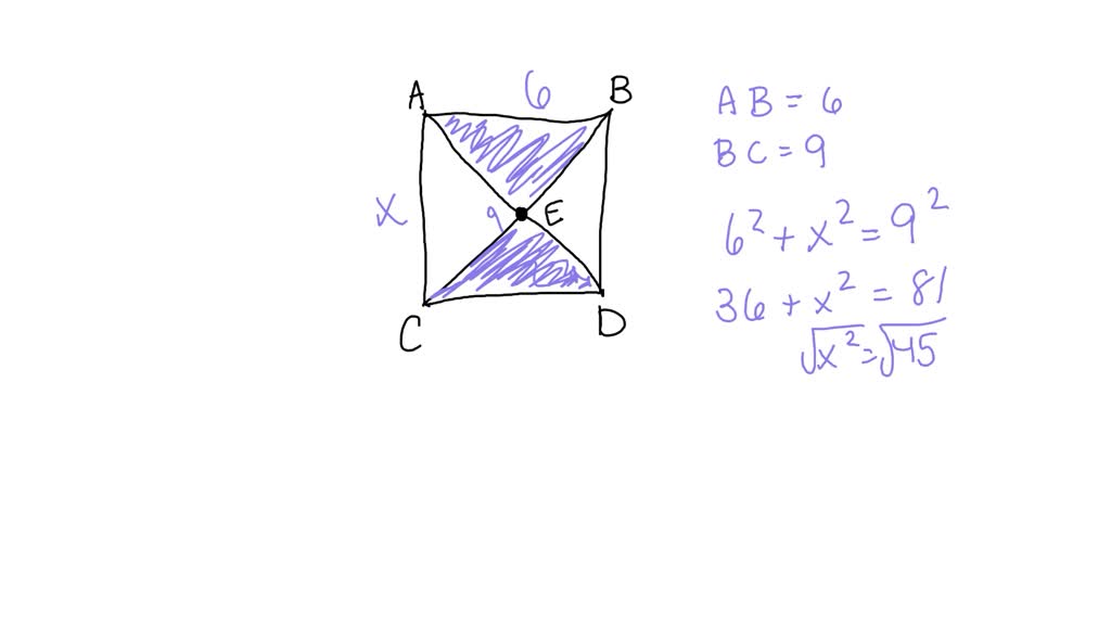 SOLVED In rectangle ABCD point E lies halfway between sides AB