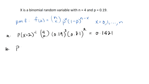 in-a-binomial-situation-n-4-and-p-019-determine-the-probabilities-of-the-following-events-using-the-binomial-formula-round-the-final-answers-to-4-decimal-places-a-x-2-probability-b-x-3-proba-36884