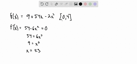 find-the-absolute-maximum-and-absolute-minimum-values-of-f-on-the-given-intervai-fx-9-54x-2x3-0-4-absolute-minimum-value-absolute-maximum-value-17806