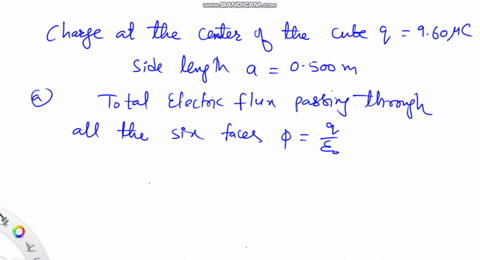 22-13-a-960-mu-c-point-charge-is-at-the-center-of-a-cube-with-sides-of-length-0500-mathrmm-a-what-is-82398