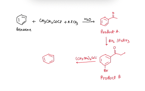 1-and-2-need-help-draw-products-a-through-d-of-the-following-series-of-reactions-benzene-ch_3ch_2clalcl_3-followed-by-water-rightarrow-product-a-product-a-na_2cr_2o_7h_2so_4water-rightarrow-78892